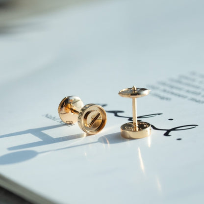 [Kincade Jewelrys]LOVE EARRINGS PINK GOLD 10MM