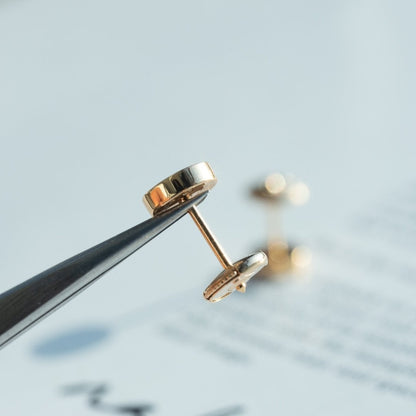 [Kincade Jewelrys]LOVE EARRINGS PINK GOLD 10MM