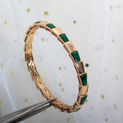 [Kincade Jewelrys]SERPENTI BRACELET PINK GOLD MALACHITE