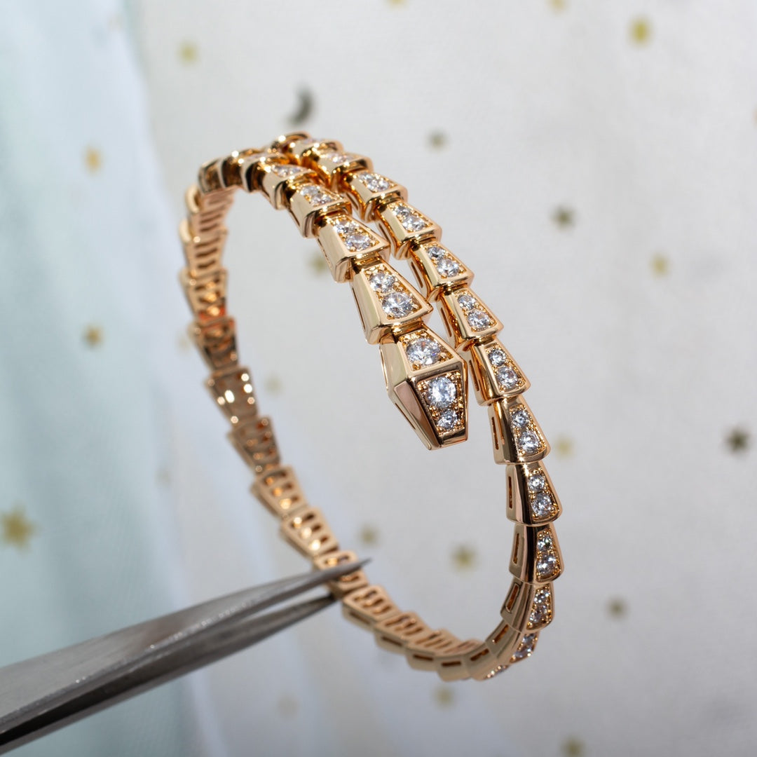 [Kincade Jewelrys]SERPENTI BRACELET 6.8MM PINK GOLD DIAMOND