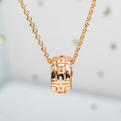 [Kincade Jewelrys]PARENTESI NECKLACE PINK GOLD