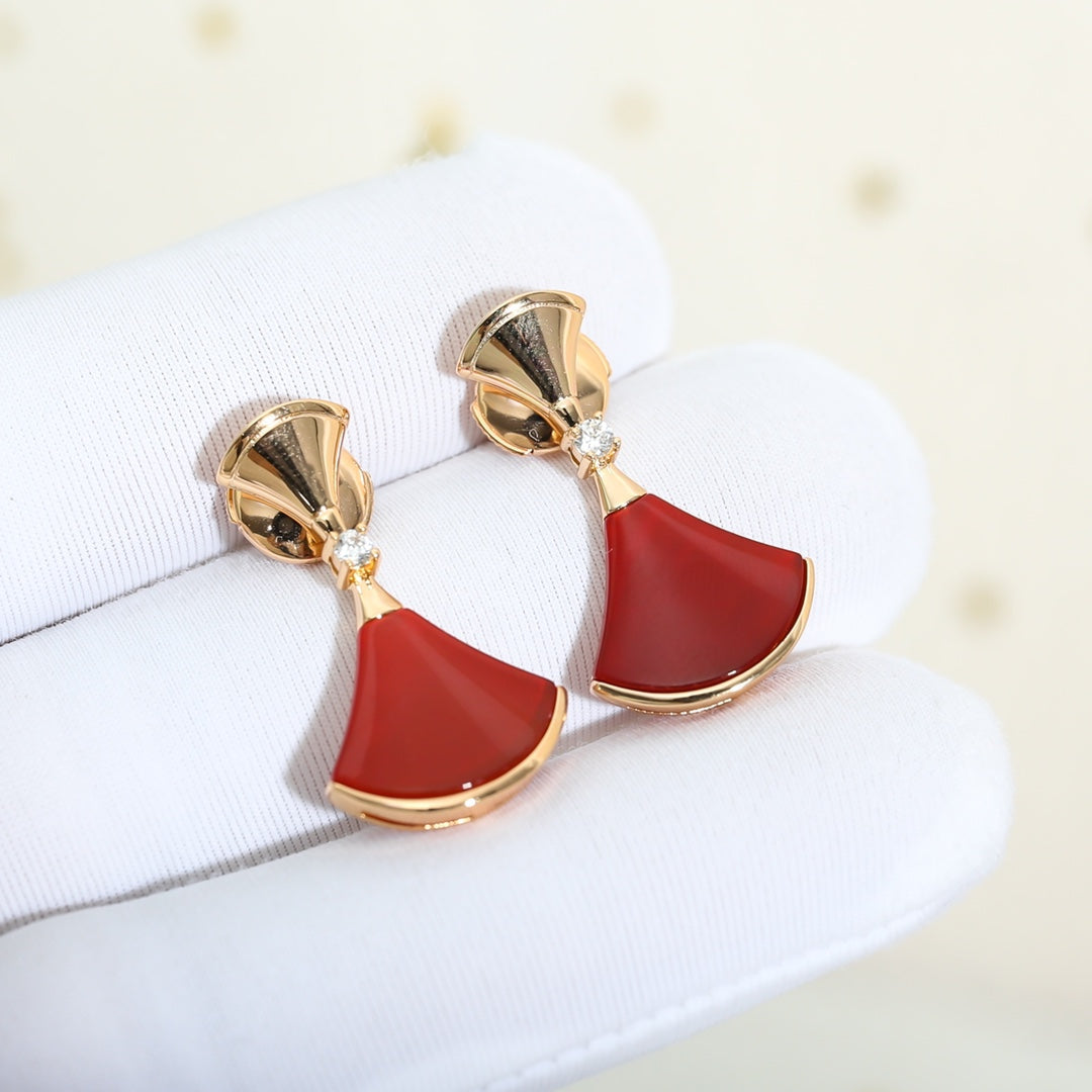 [Kincade Jewelrys]DREAM Carnelian PINK GOLD EARRINGS