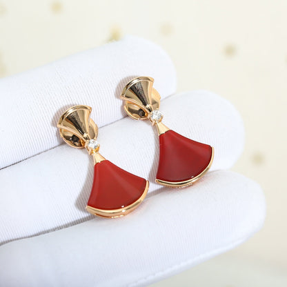 [Kincade Jewelrys]DREAM Carnelian PINK GOLD EARRINGS