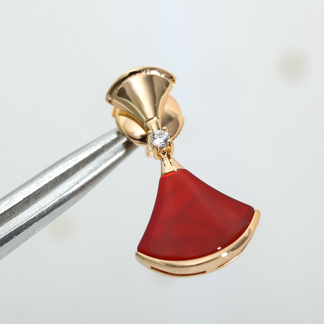 [Kincade Jewelrys]DREAM Carnelian PINK GOLD EARRINGS