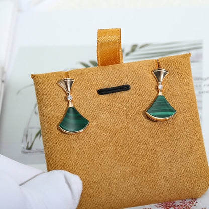 [Kincade Jewelrys]DREAM MALACHITE PINK GOLD EARRINGS