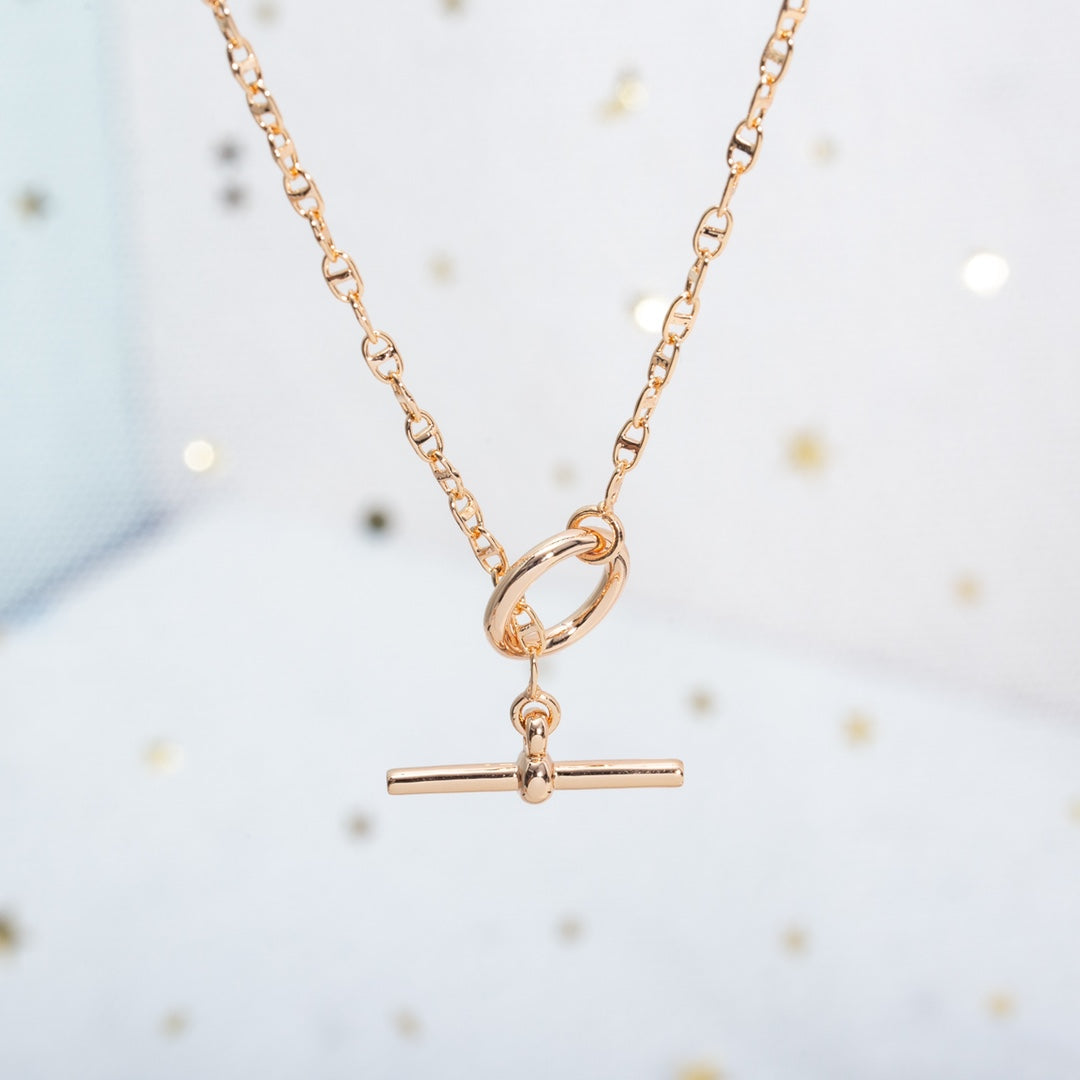 [Kincade Jewelrys]ECHAPPEE NECKLACE PINK GOLD