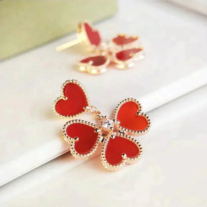 [Kincade Jewelrys]SWEET CLOVER CARNELIAN EARRINGS