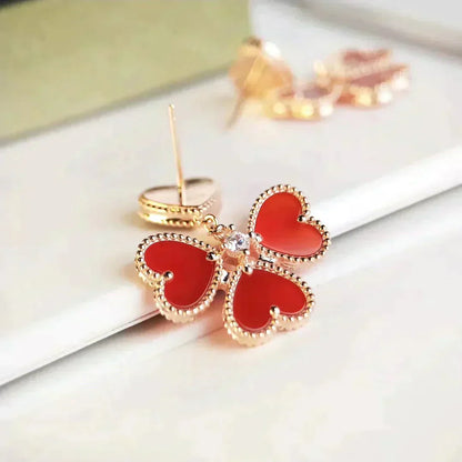 [Kincade Jewelrys]SWEET CLOVER CARNELIAN EARRINGS