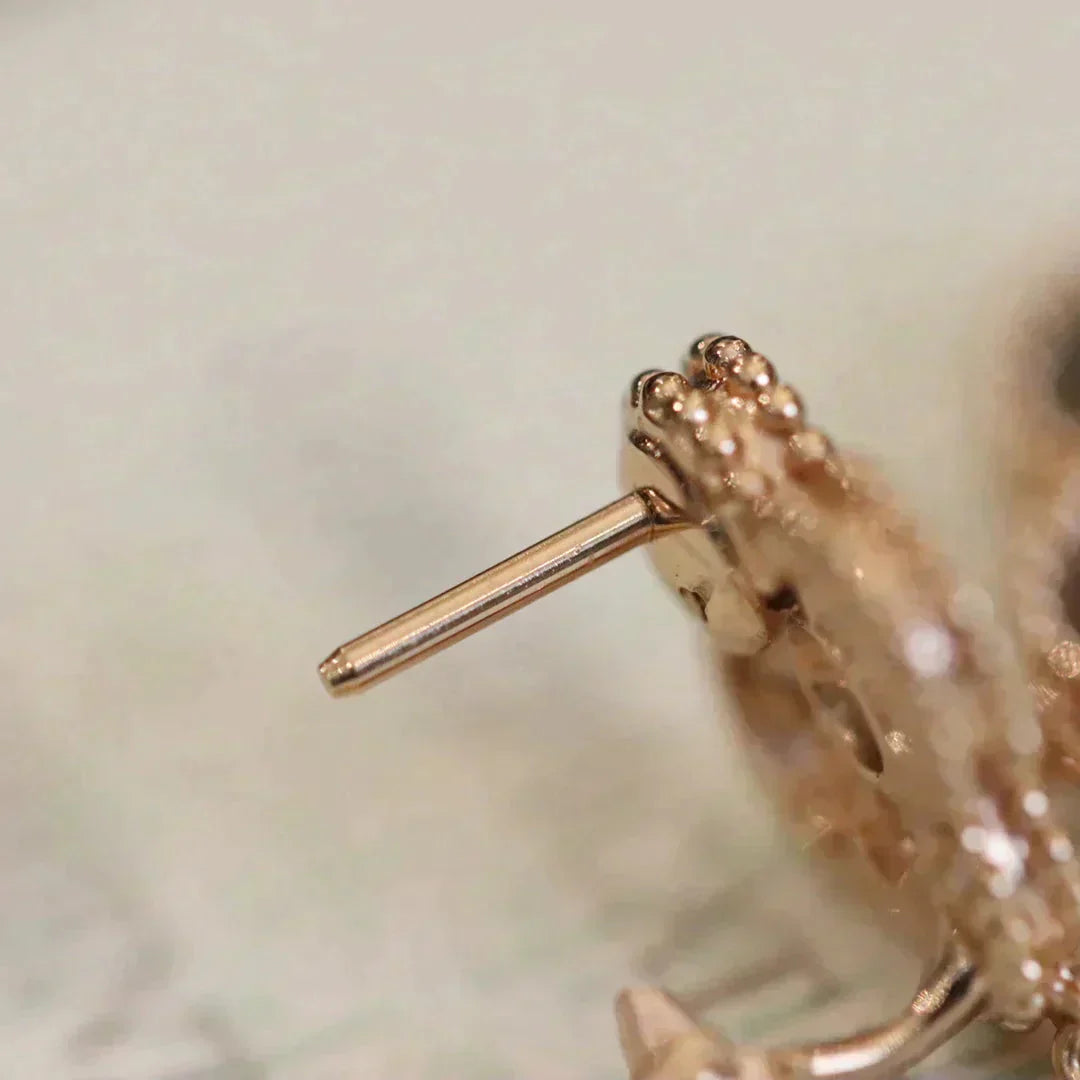 [Kincade Jewelrys]CLOVER MEDIUM 1 MOTIFS FUll DIAMOND EARRINGS