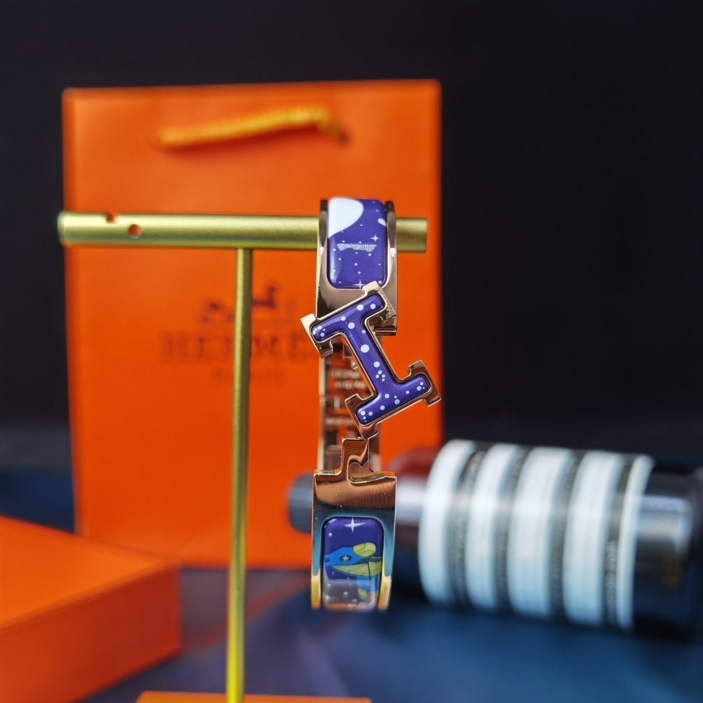 [Kincade Jewelrys]H STAR AND MOON BRACELET 12MM