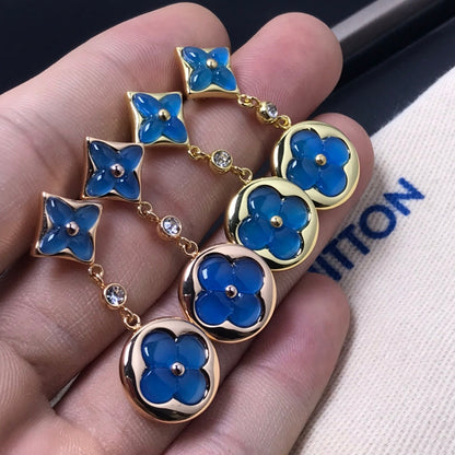 [Kincade Jewelrys]STAR AND SUN AGATE DIAMOND EARRINGS