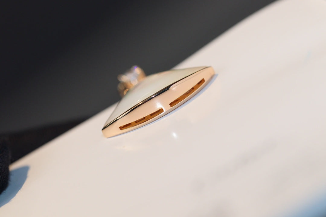 [Kincade Jewelrys]DREAM NECKLACE WHITE MOP PINK GOLD 1 DIAMOND