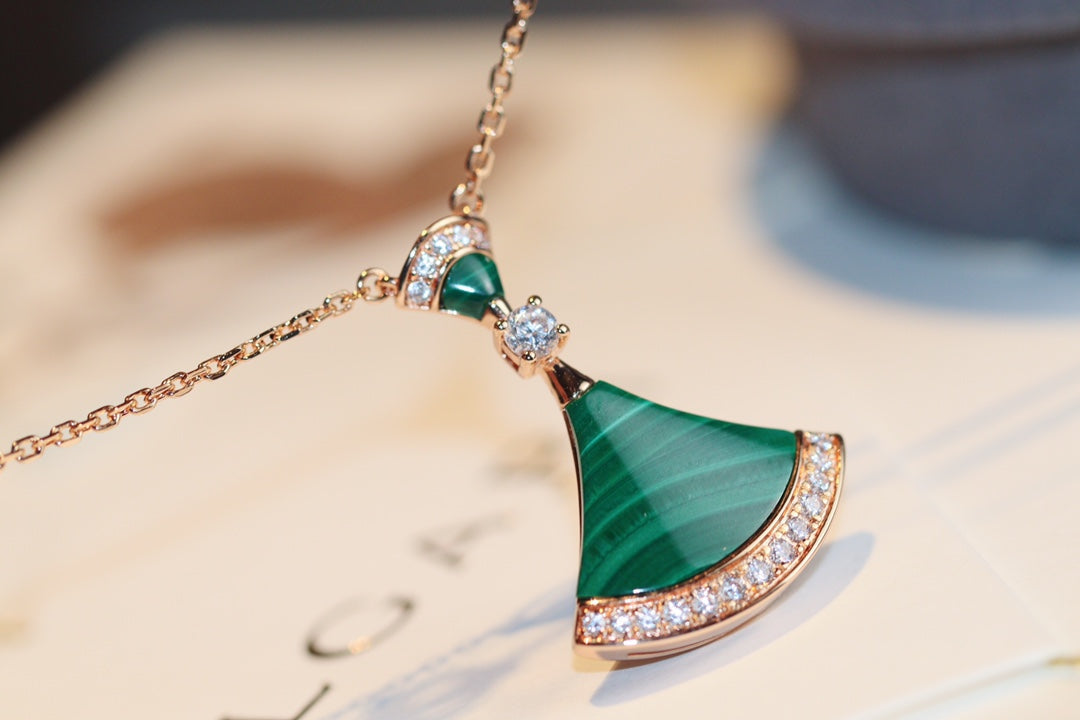 [Kincade Jewelrys]DREAM NECKLACE MALACHITE DIAMOND