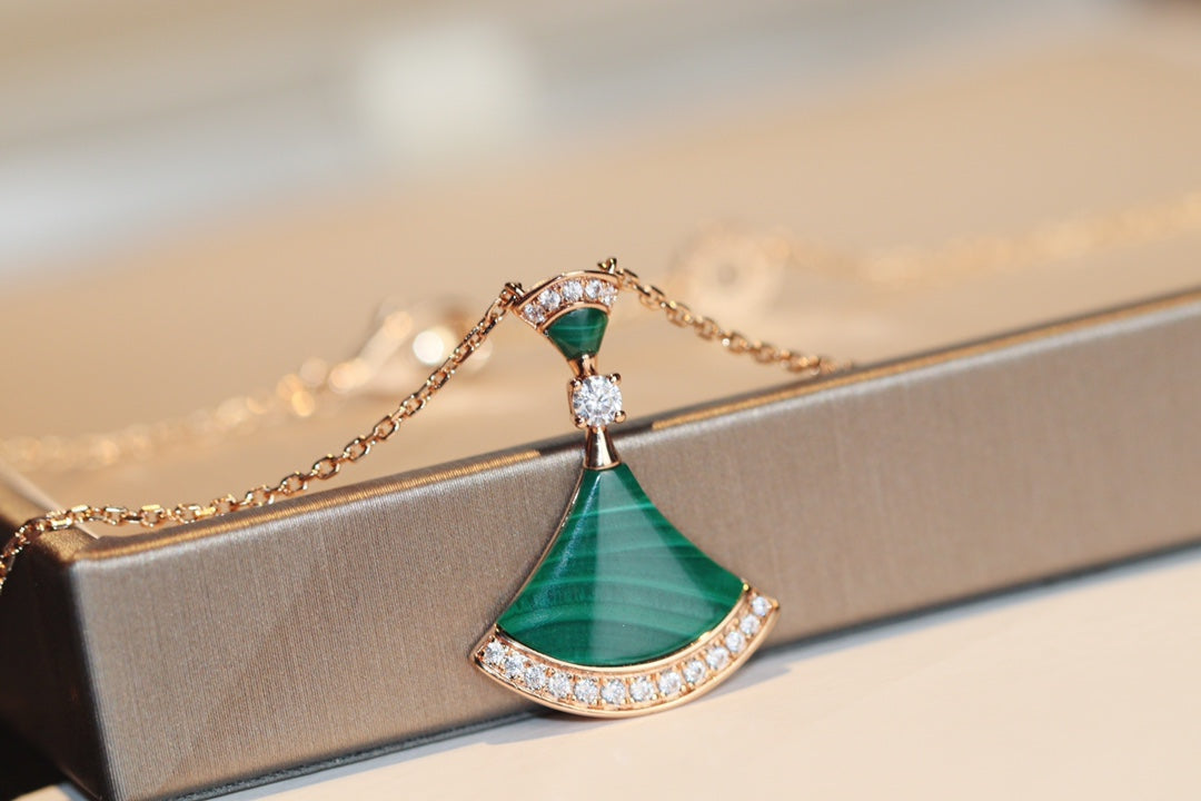[Kincade Jewelrys]DREAM NECKLACE MALACHITE DIAMOND