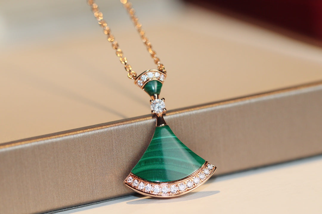 [Kincade Jewelrys]DREAM NECKLACE MALACHITE DIAMOND