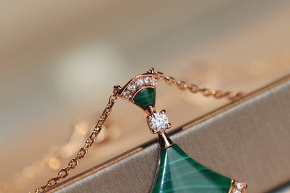 [Kincade Jewelrys]DREAM NECKLACE MALACHITE DIAMOND