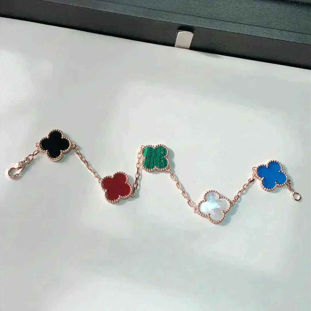 [Kincade Jewelrys]CLOVER 5 MOTIFS MULTICOLOR  BRACELET