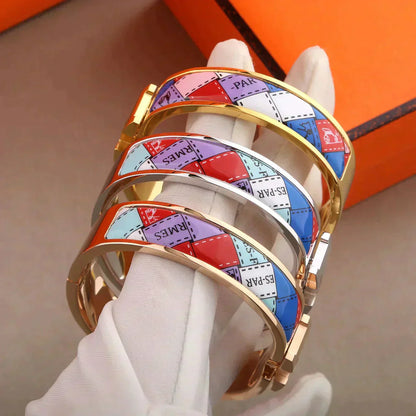 [Kincade Jewelrys]H BRACELET DOTTED BORDER 12MM