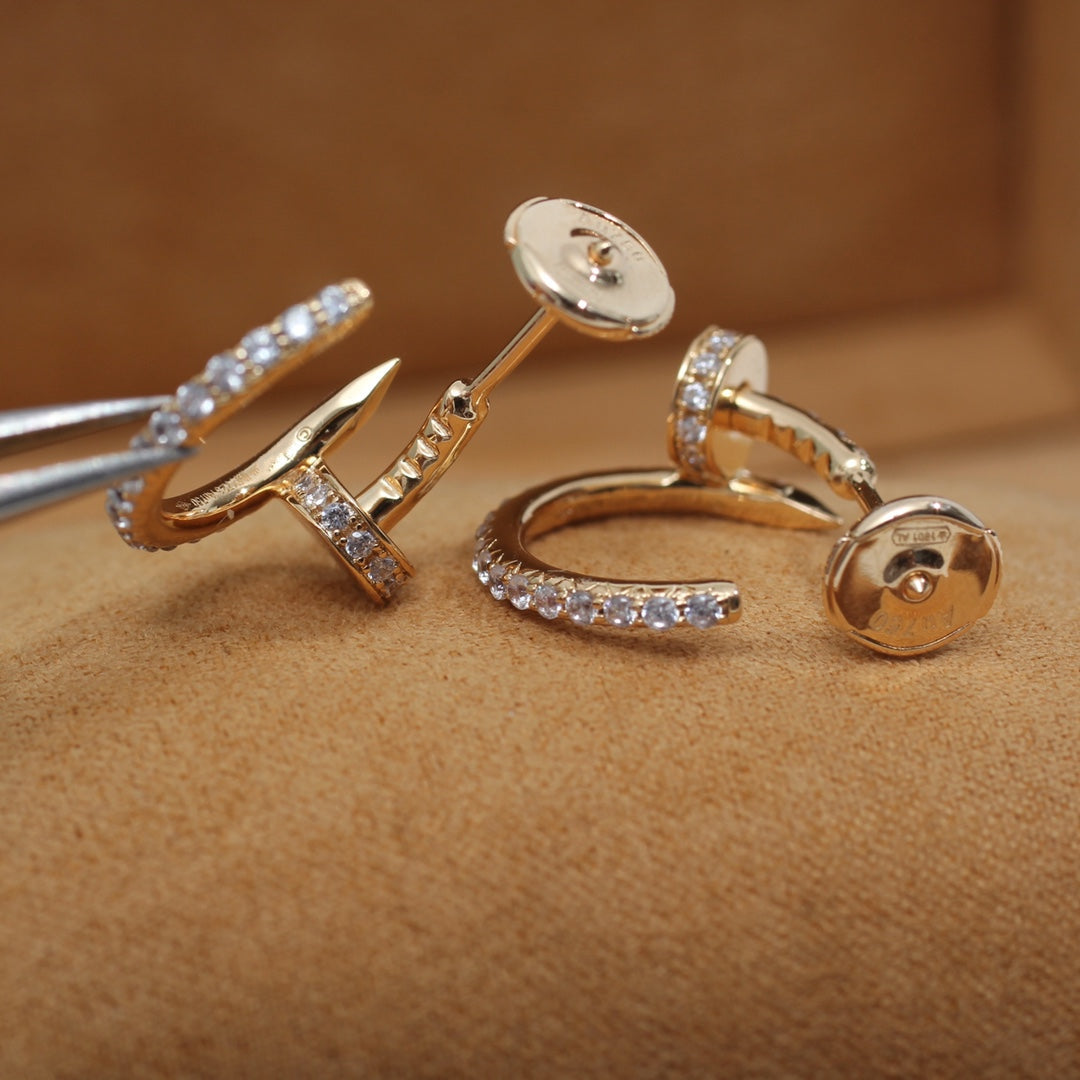 [Kincade Jewelrys]JUSTE EARRINGS 12.75MM PINK GOLD DIAMOND