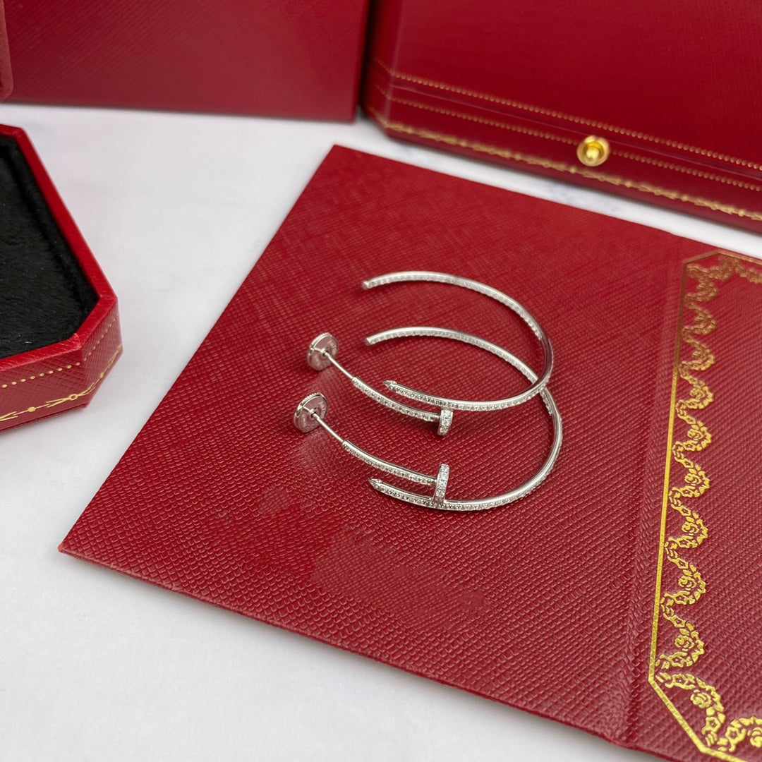 [Kincade Jewelrys]JUSTE EARRINGS FULL DIAMONDS 1.8MM