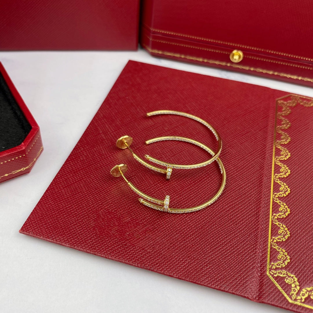 [Kincade Jewelrys]JUSTE EARRINGS FULL DIAMONDS 1.8MM