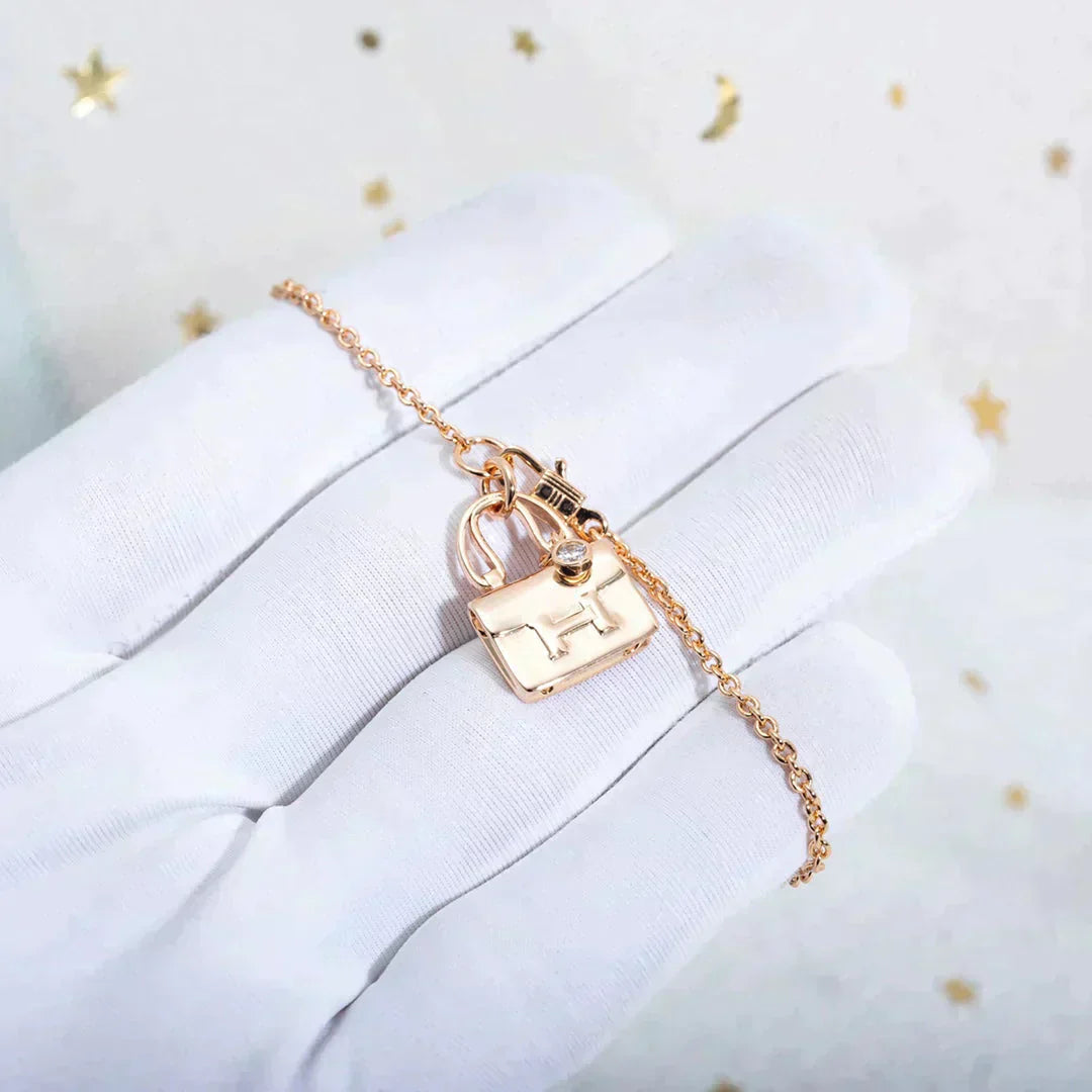 [Kincade Jewelrys]AMULETTE PEDANT ROSE GOLD NECKLACE