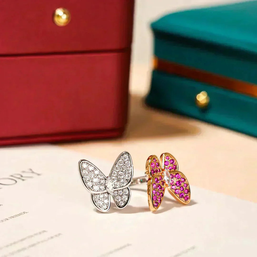 [Kincade Jewelrys]TWIN BUTTERFLY DIAMOND RING