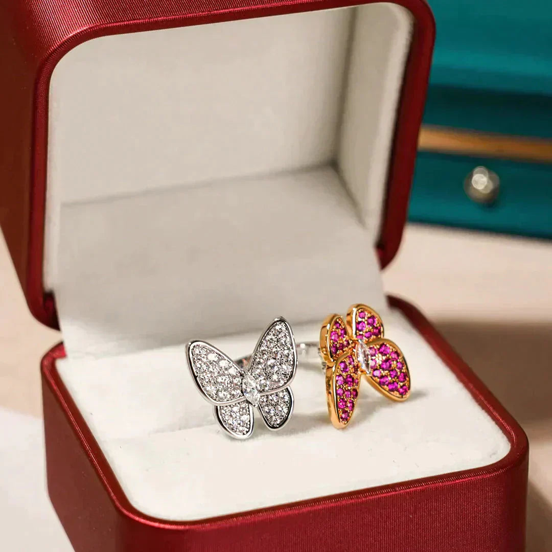 [Kincade Jewelrys]TWIN BUTTERFLY DIAMOND RING