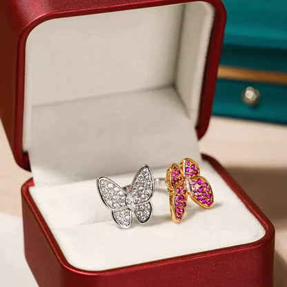 [Kincade Jewelrys]TWIN BUTTERFLY DIAMOND RING