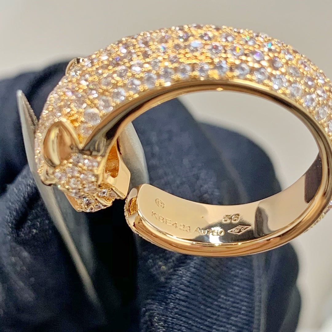 [Kincade Jewelrys]PANTHERE PINK GOLD DIAMOND RING