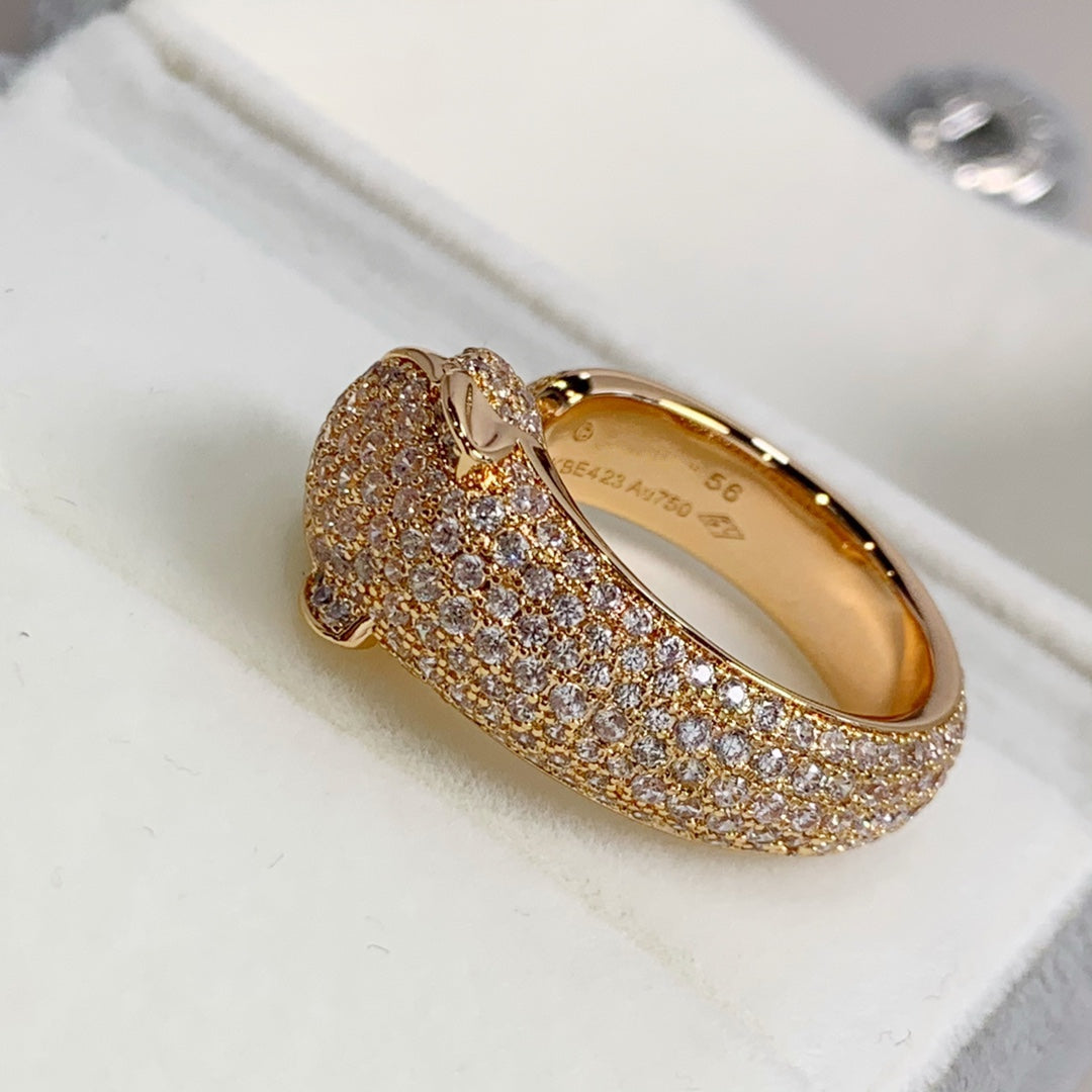 [Kincade Jewelrys]PANTHERE PINK GOLD DIAMOND RING