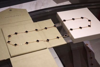 [Kincade Jewelrys]CLOVER 20 MOTIFS ONYX ROSE GOLD