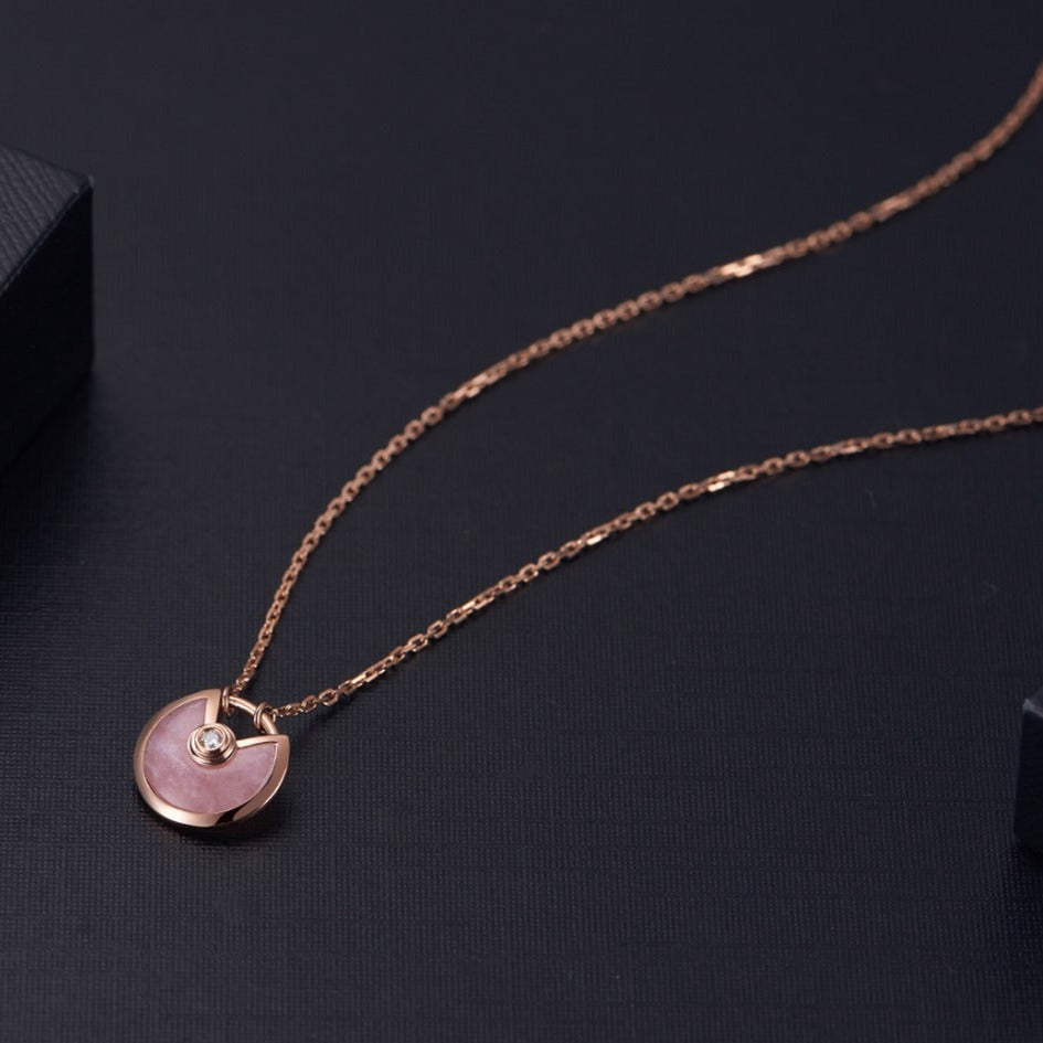[Kincade Jewelrys]AMULETTE ROSE GOLD PINK MOP NECKLACE