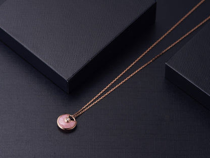 [Kincade Jewelrys]AMULETTE ROSE GOLD PINK MOP NECKLACE