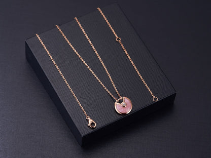 [Kincade Jewelrys]AMULETTE ROSE GOLD PINK MOP NECKLACE