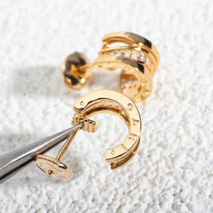 [Kincade Jewelrys]ZERO 1 PINK GOLD DIAMONDS EARRINGS