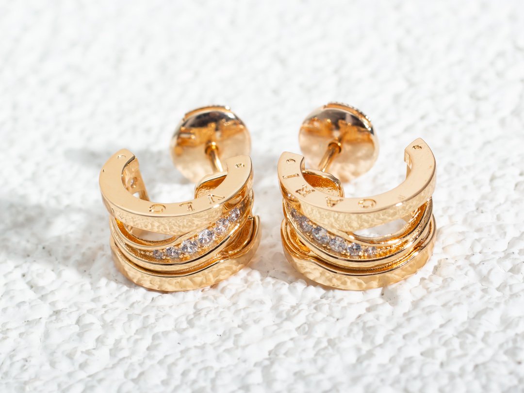 [Kincade Jewelrys]ZERO 1 PINK GOLD DIAMONDS EARRINGS