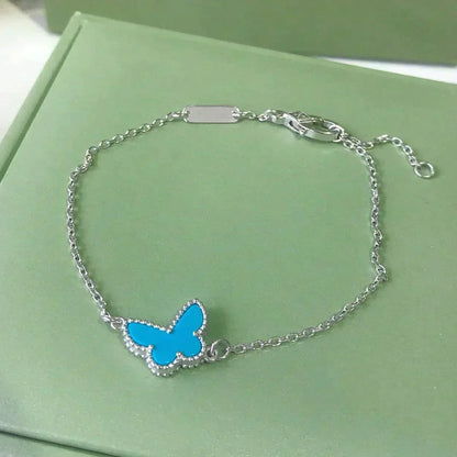 [Kincade Jewelrys]BUTTERFLY TURQUOISE BUTTERFLY BRACELET SILVER