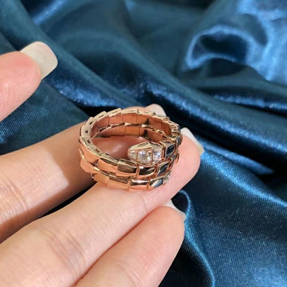 [Kincade Jewelrys]SERPENTS DOUBLE ROW DIAMOND RING