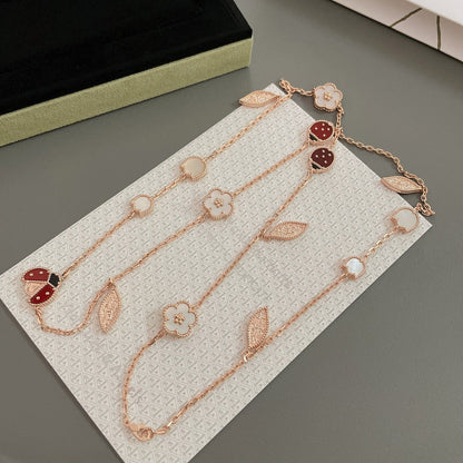 [Kincade Jewelrys]LUCKY SPRING 15 MOTIFS ROSE GOLD NECKLACE