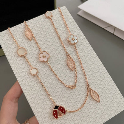 [Kincade Jewelrys]LUCKY SPRING 15 MOTIFS ROSE GOLD NECKLACE