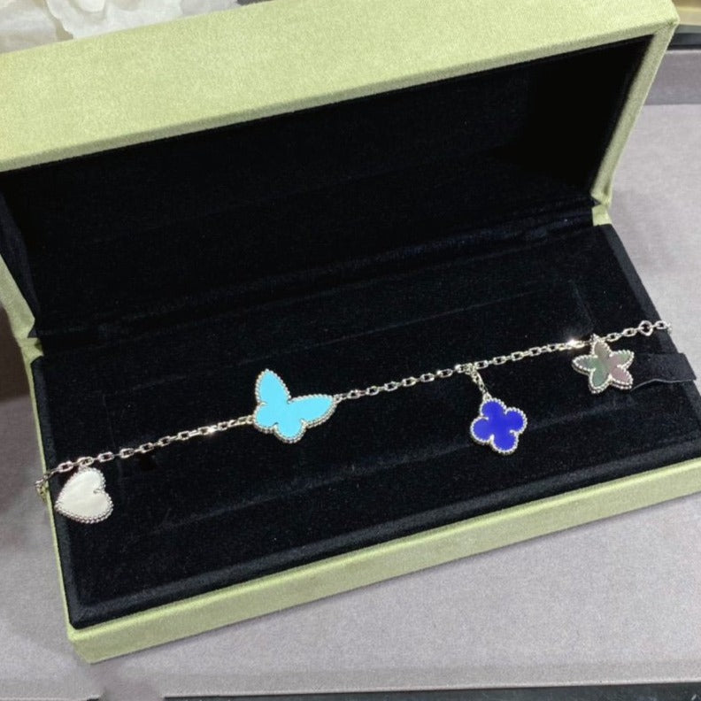 [Kincade Jewelrys]LUCKY SPRING SILVER BRACELET 4 MOTIF