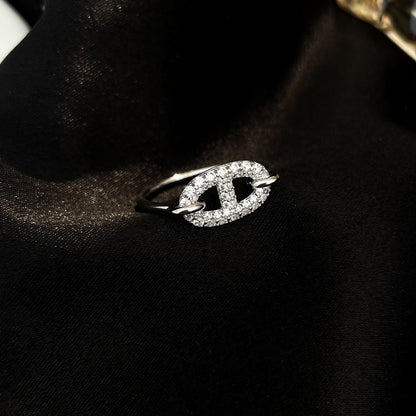 [Kincade Jewelrys]RONDE SMALL SILVER DIAMOND RING