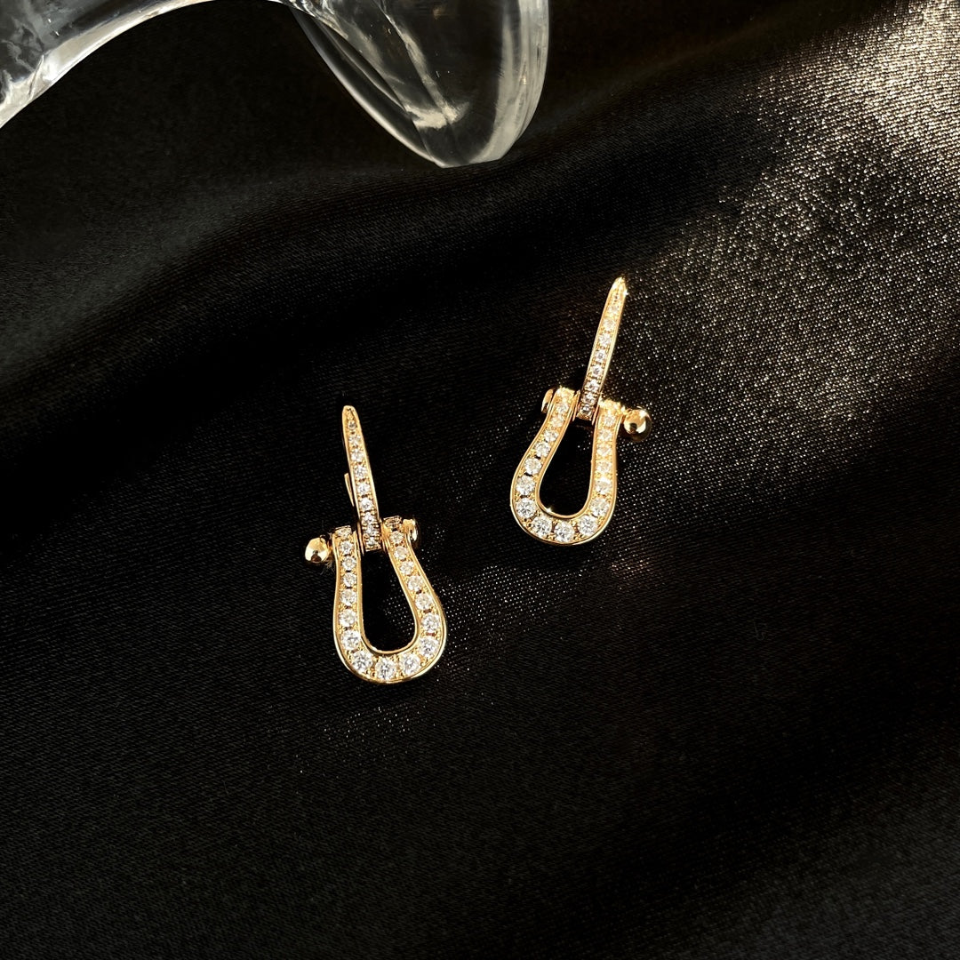 [Kincade Jewelrys]FORCE 10 FULL DIAMOND DROP EARRINGS MEDIUM MODEL