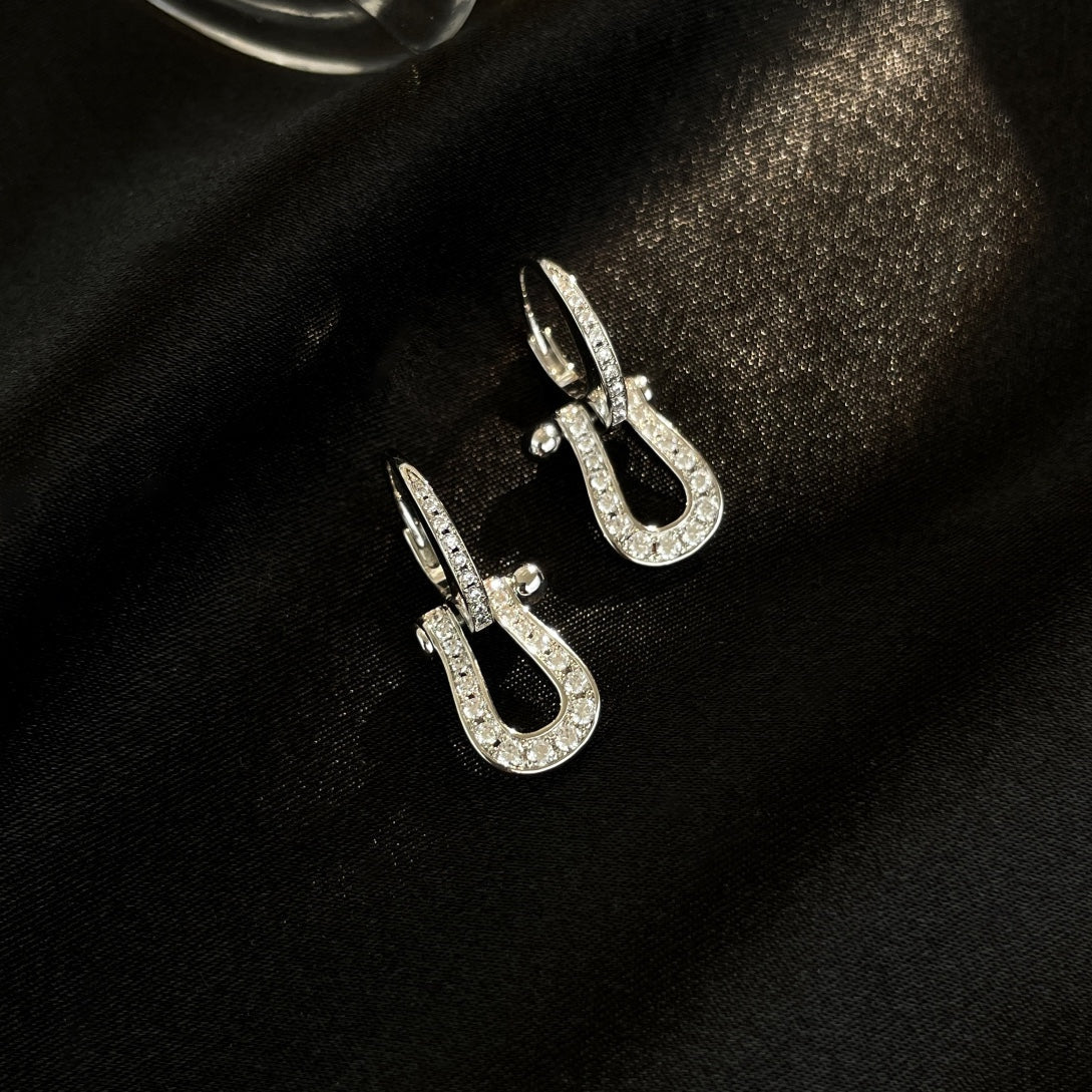 [Kincade Jewelrys]FORCE 10 FULL DIAMOND DROP EARRINGS MEDIUM MODEL