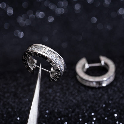 [Kincade Jewelrys]ZERO 1 MINI SILVER DIAMOND EARRINGS