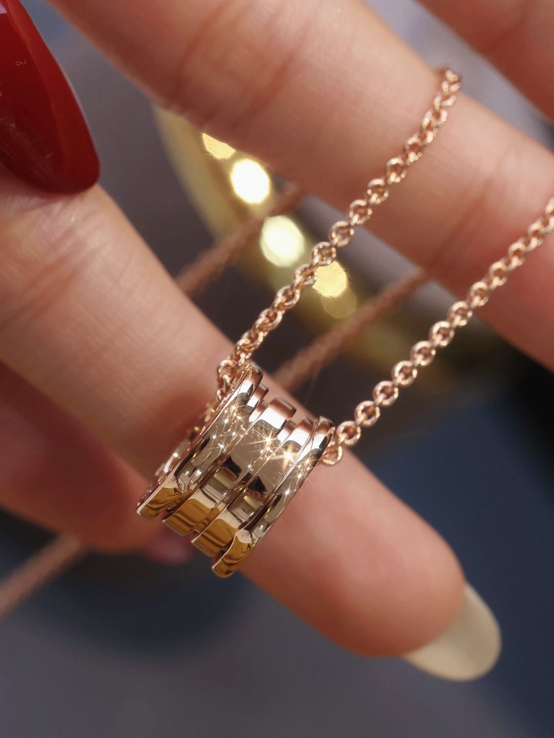 [Kincade Jewelrys]ZERO 1 PINK GOLD NECKLACE