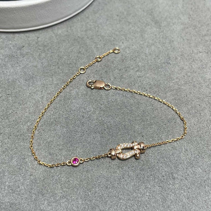 [Kincade Jewelrys]FORCE 10 DIAMOND CHAIN LINK PINK GOLD BRACELET