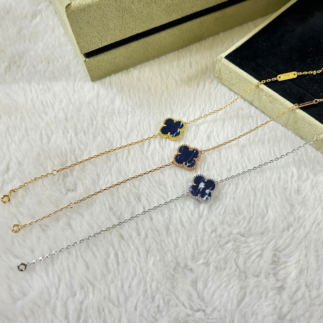 [Kincade Jewelrys]CLOVER 1 MOTIF PIETERSITE BRACELET