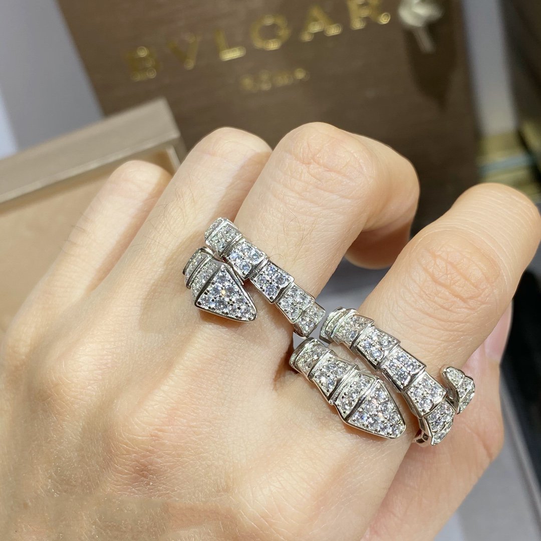 [Kincade Jewelrys]SERPENTI RING SILVER DIAMOND PAVED